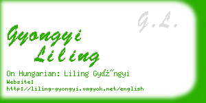 gyongyi liling business card